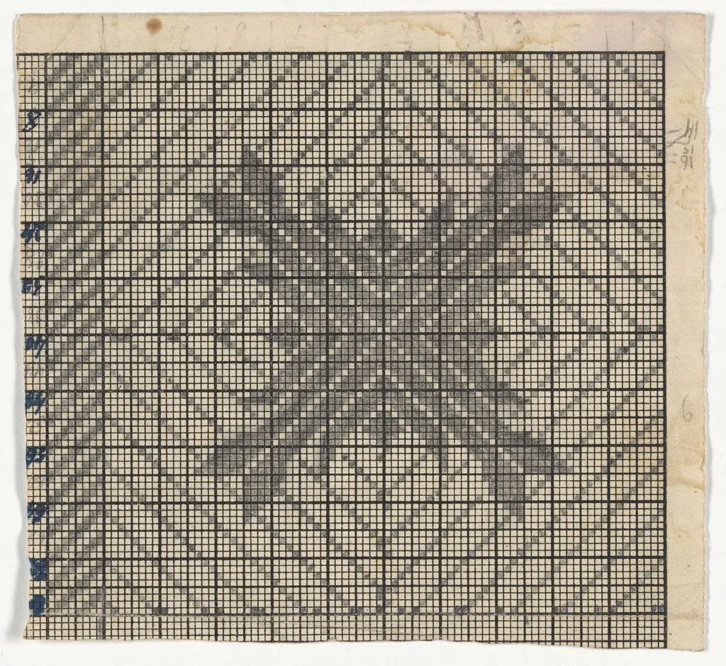Design for Jacquard fabric book cover of Tkanina Polska (Polish Fabric) by Magdalena Abakanowicz