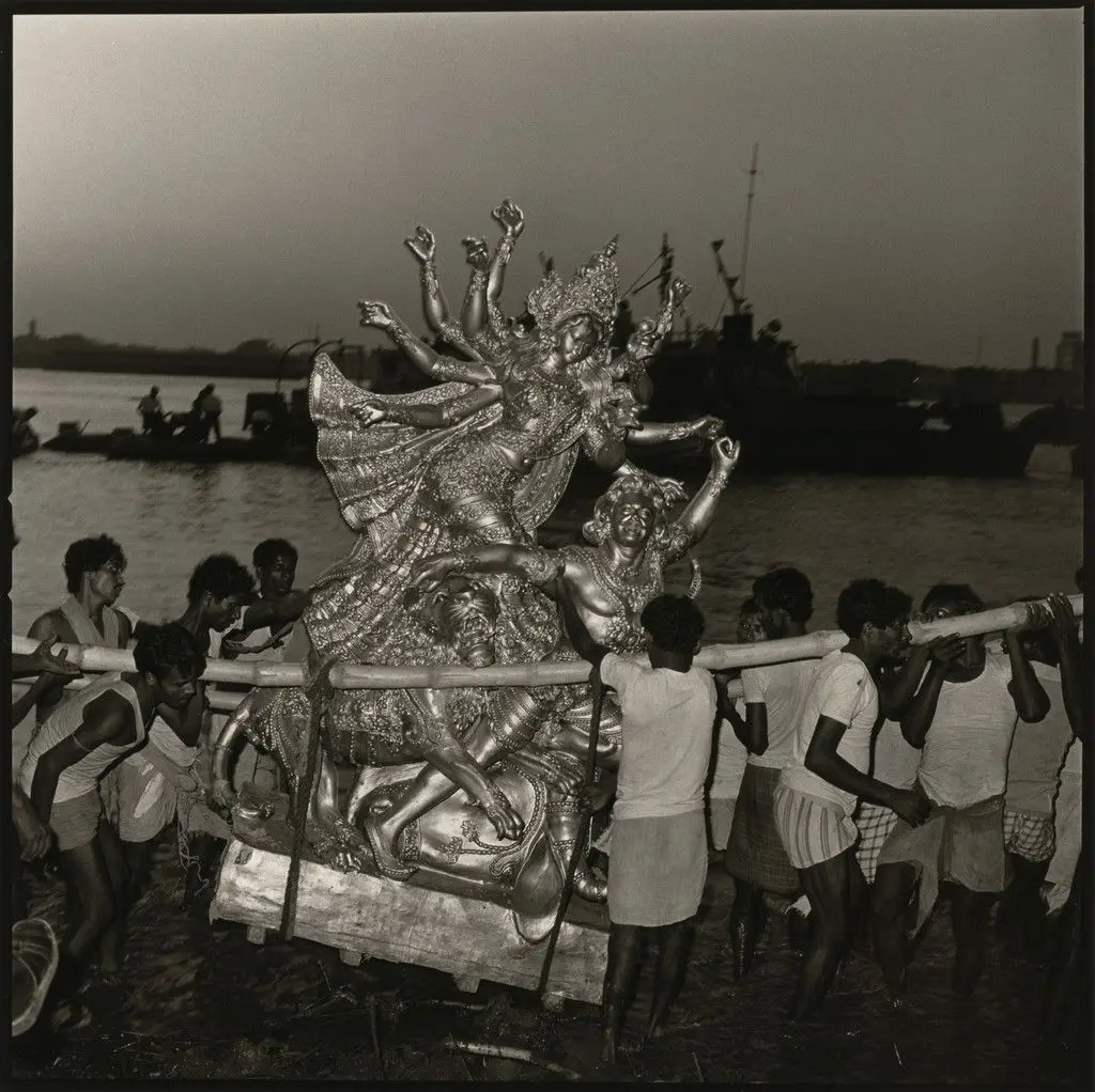Immersion of Goddess Durga, Calcutta, India by Rosalind Fox Solomon