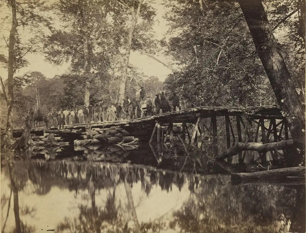 Military Bridge, Across the Chickahominy, VA by D. B. Woodbury