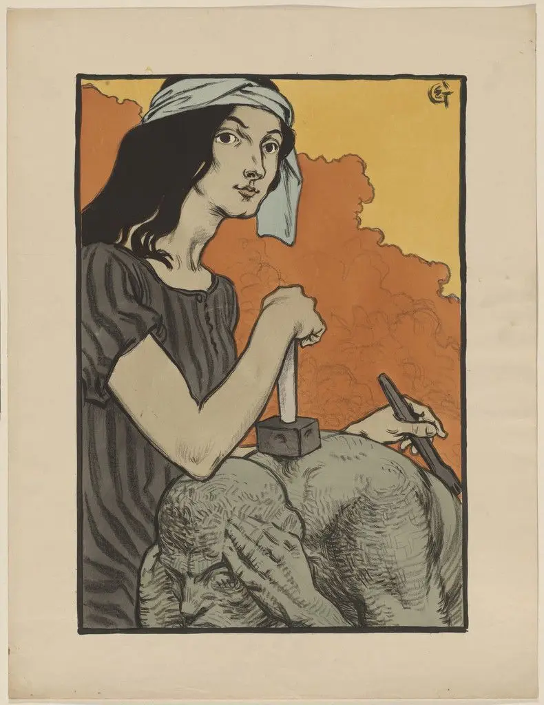 Sculptress by Eugène Grasset