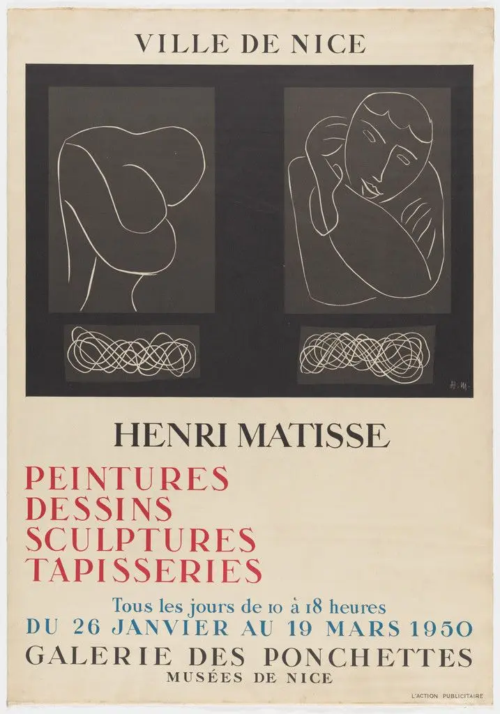 Poster for an exhibition at Musée de Nice by Henri Matisse
