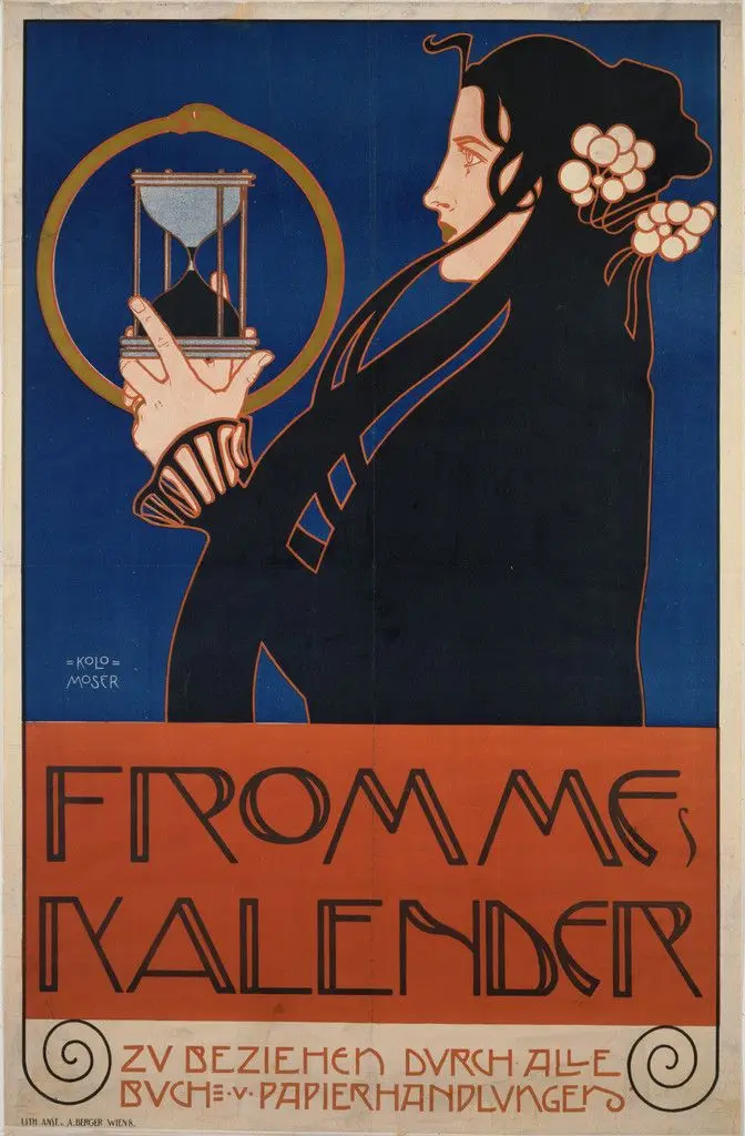 Poster for a Religious Calendar (Fromme Kalender) by Koloman Moser