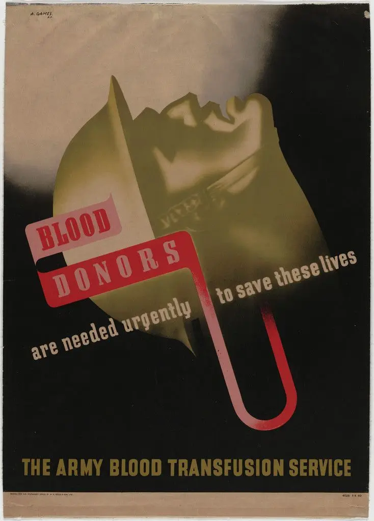 Blood Donors Are Needed Urgently to Save These Lives - The Army Blood Transfusion Service by Abram Games