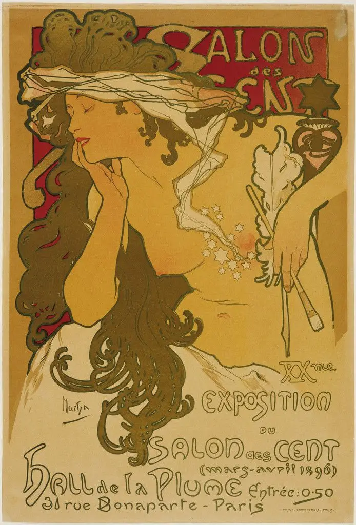XXm Exposition du Salon des Cent by Alphonse Mucha