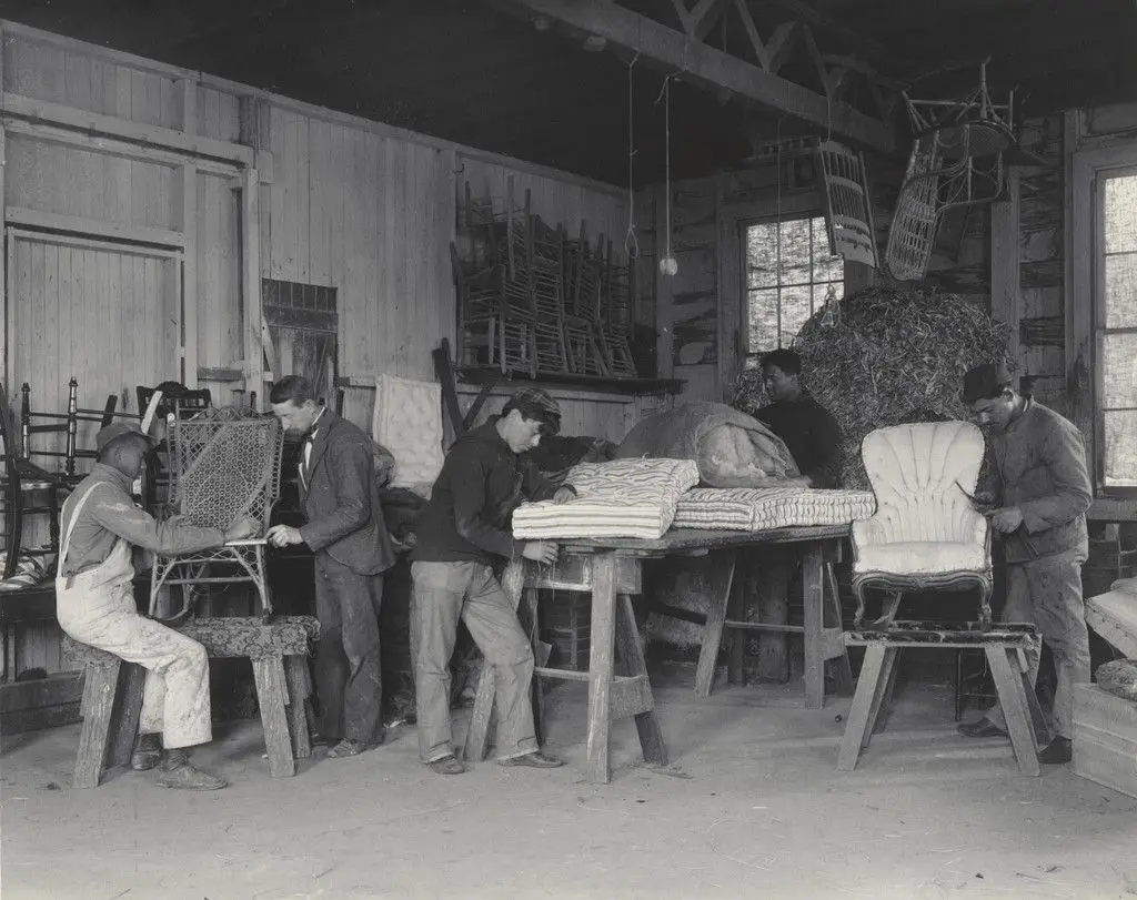 Caning and upholstery by Frances Benjamin Johnston