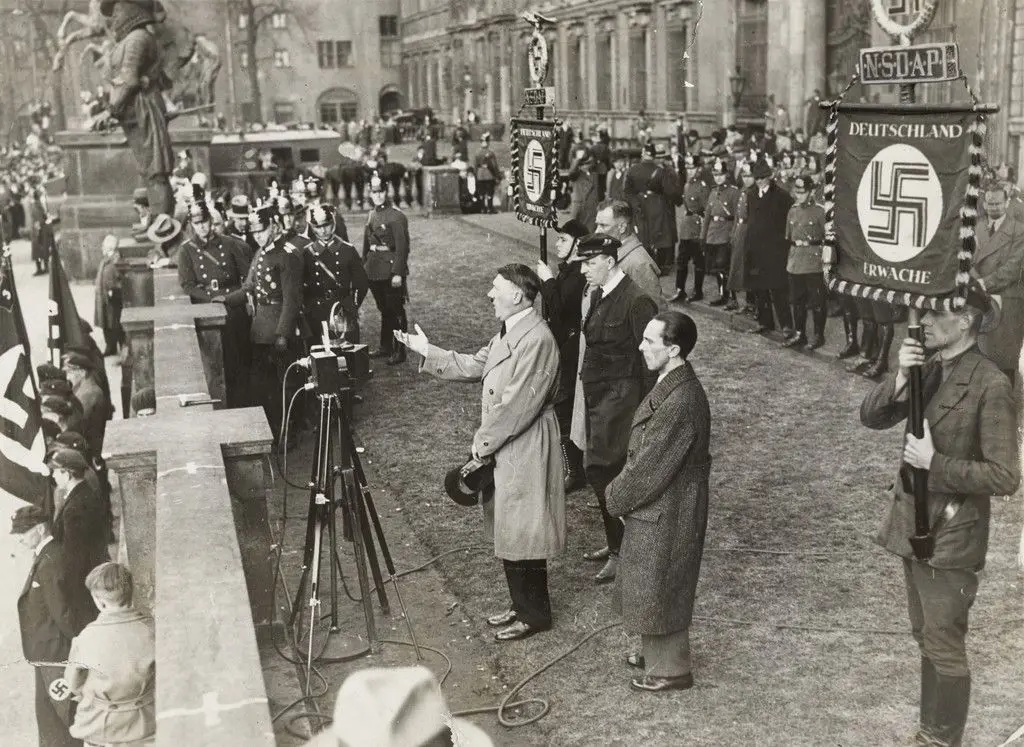 "Hitler at Microphone" by Associated Press