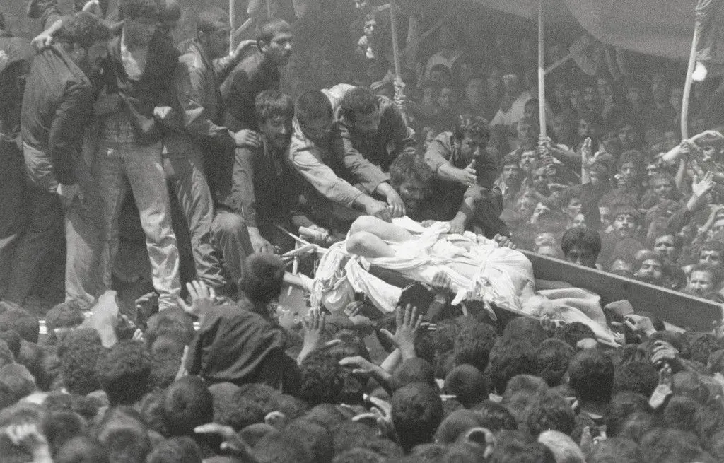 "Photo Emerges After Khomeini's Frenzied Funeral" by Associated Press