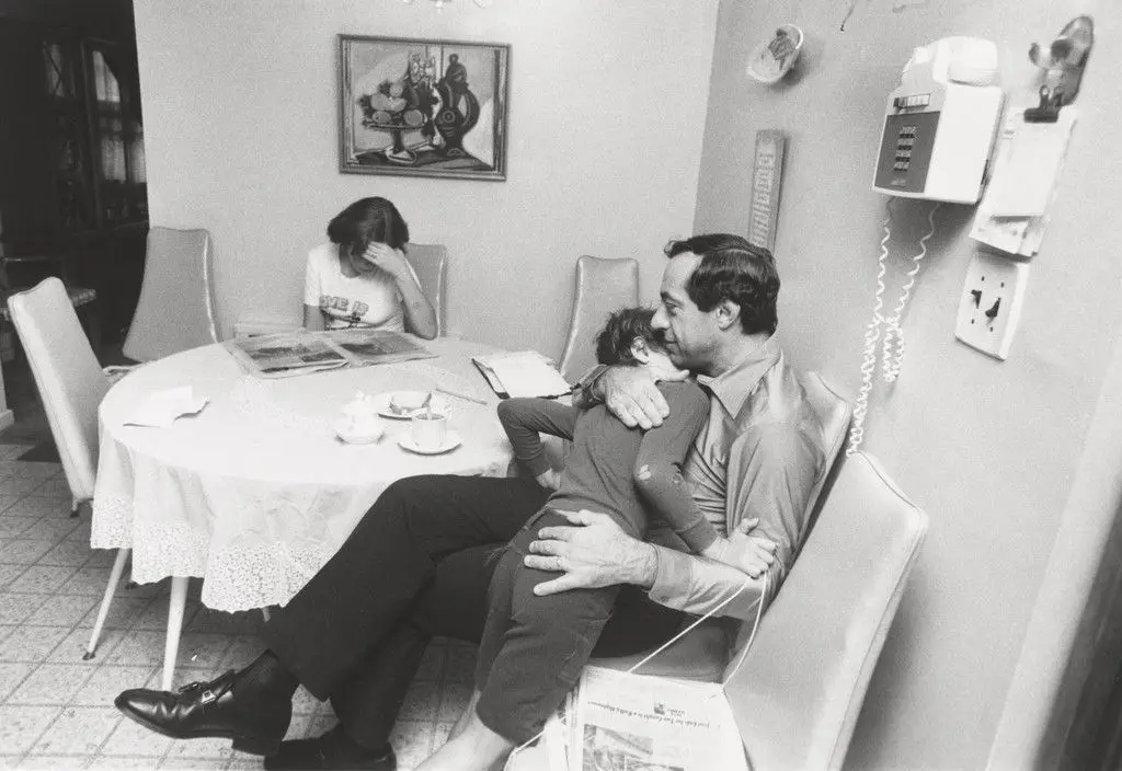 Mario Cuomo Getting a Hug by Barton Silverman/The New York Times