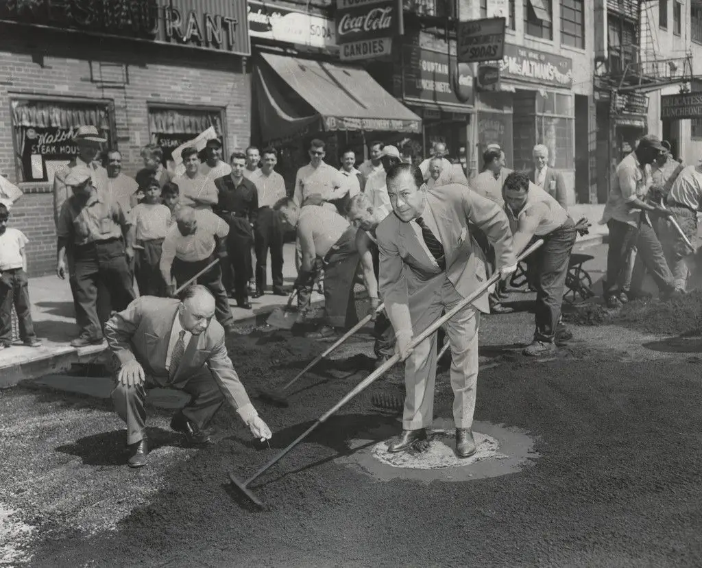 City Trying Rubber Paving by Robert Walker/The New York Times