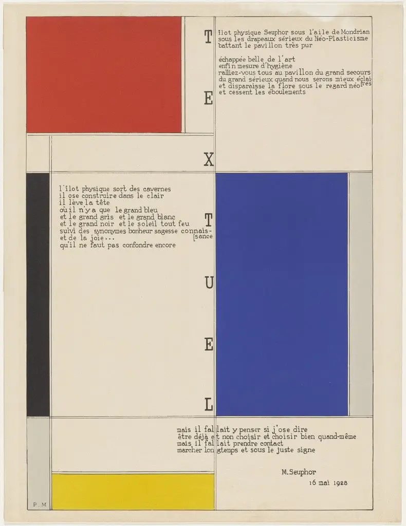 Textual (Textuel) by Piet Mondrian