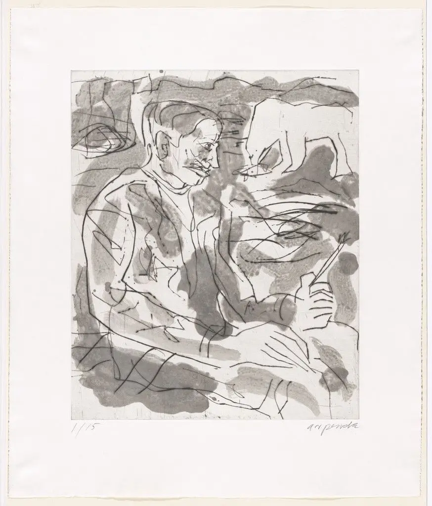 Portrait of Per Kirkeby by A.R. Penck (Ralf Winkler)