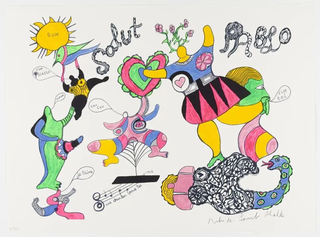 Salut Picasso from Homage to Picasso (Hommage à Picasso) by Niki de Saint Phalle