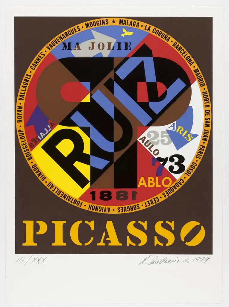 Picasso from Homage to Picasso (Hommage à Picasso) by Robert Indiana