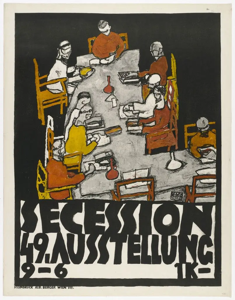 Poster for the 49th Exhibition of the Vienna Secession (Secession 49. Ausstellung) by Egon Schiele
