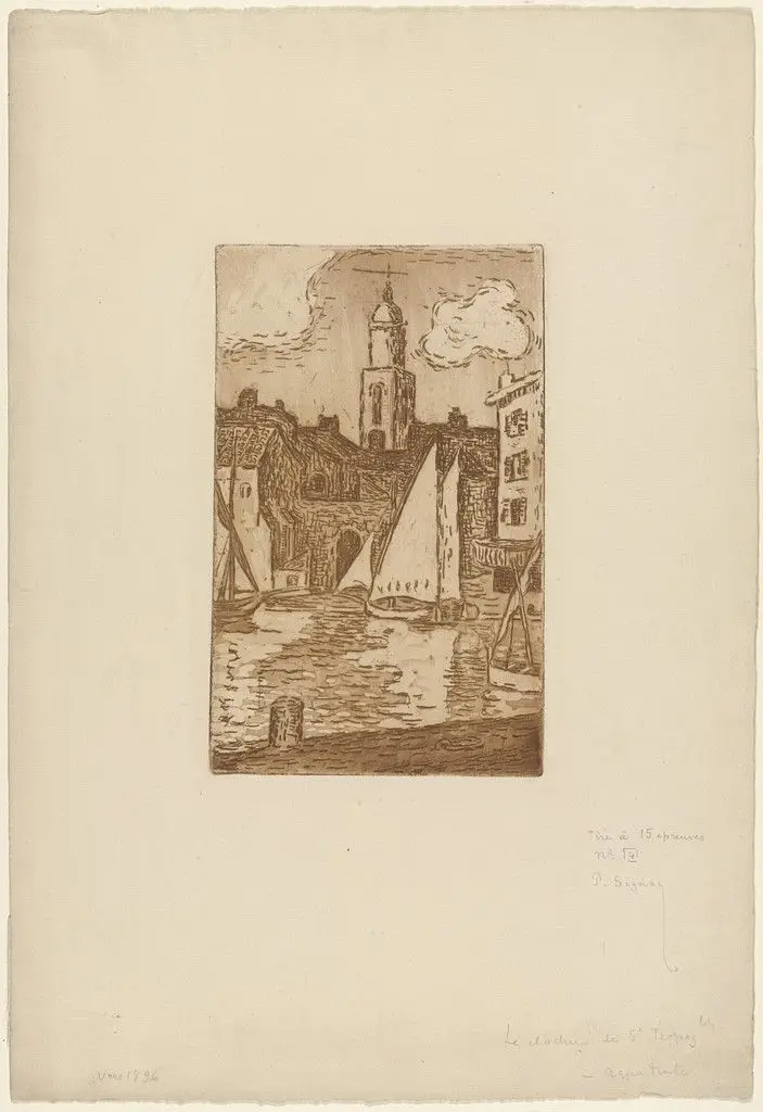 Bell Tower of St. Tropez by Paul Signac