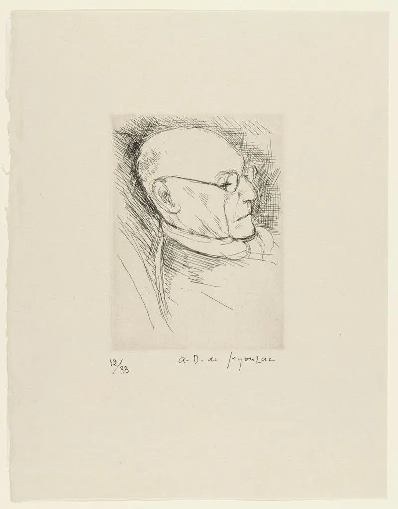 André Gide in Profile by André Dunoyer de Segonzac