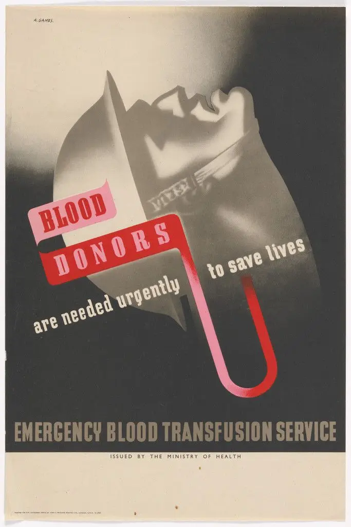 Blood Donors Are Urgently Needed to Save Lives by Abram Games
