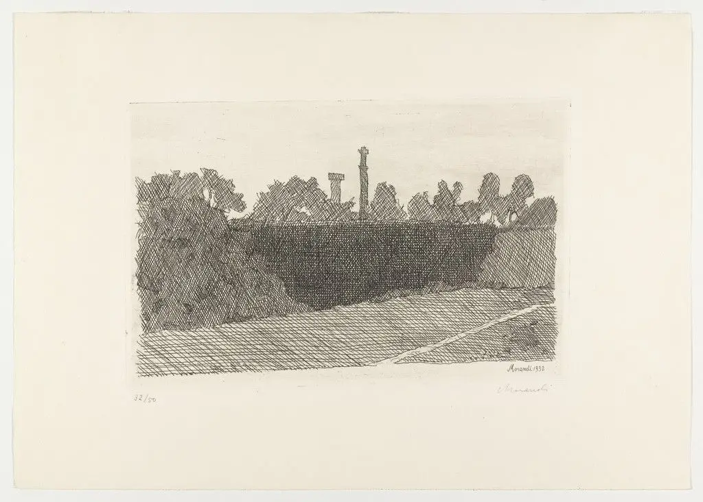 View of Montagnola, Bologna (Veduta della Montagnola di Bologna) by Giorgio Morandi