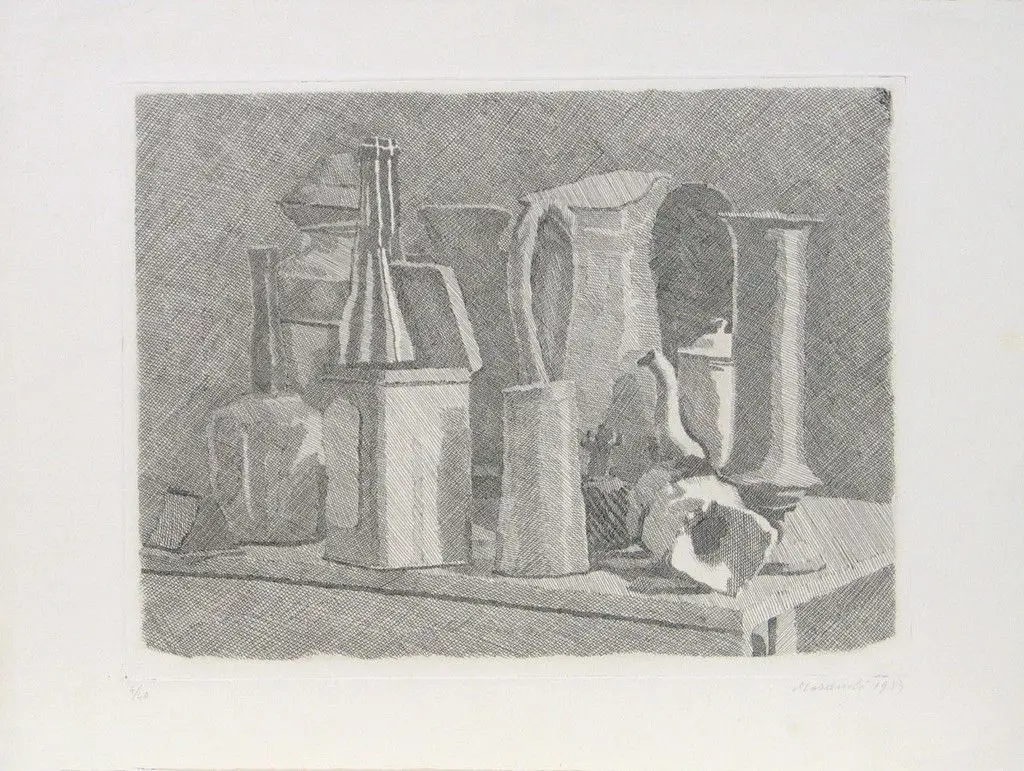 Grande natura morta con la caffettiera (Large Still Life with Coffeepot) by Giorgio Morandi