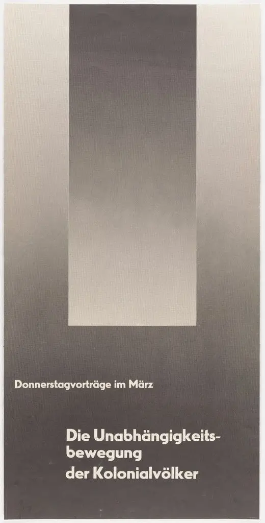 Lecture About Colonial World by Otl Aicher (also known as Otto Aicher)