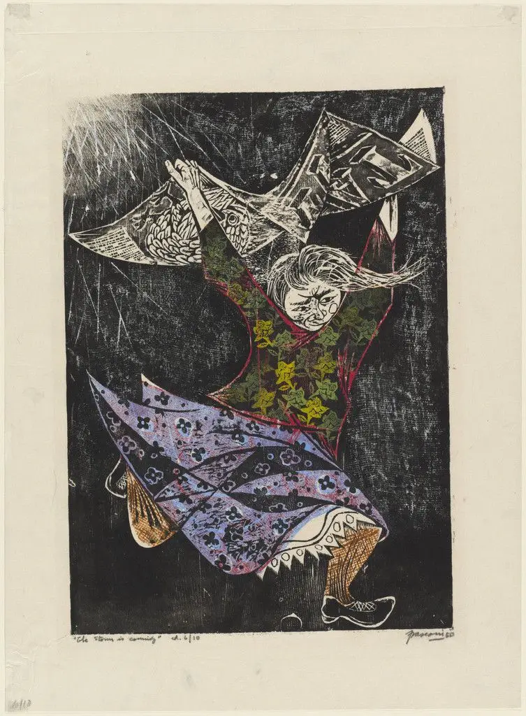 The Storm is Coming (La Tormenta Llega) by Antonio Frasconi