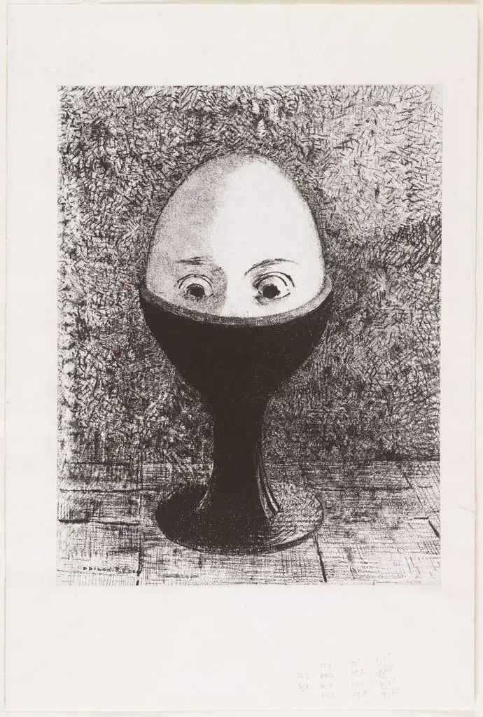 The Egg (L'Œuf) by Odilon Redon