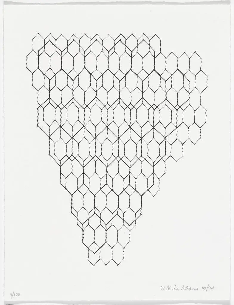 Screen from American Abstract Artists 60th Anniversary Print Portfolio by Alice Adams