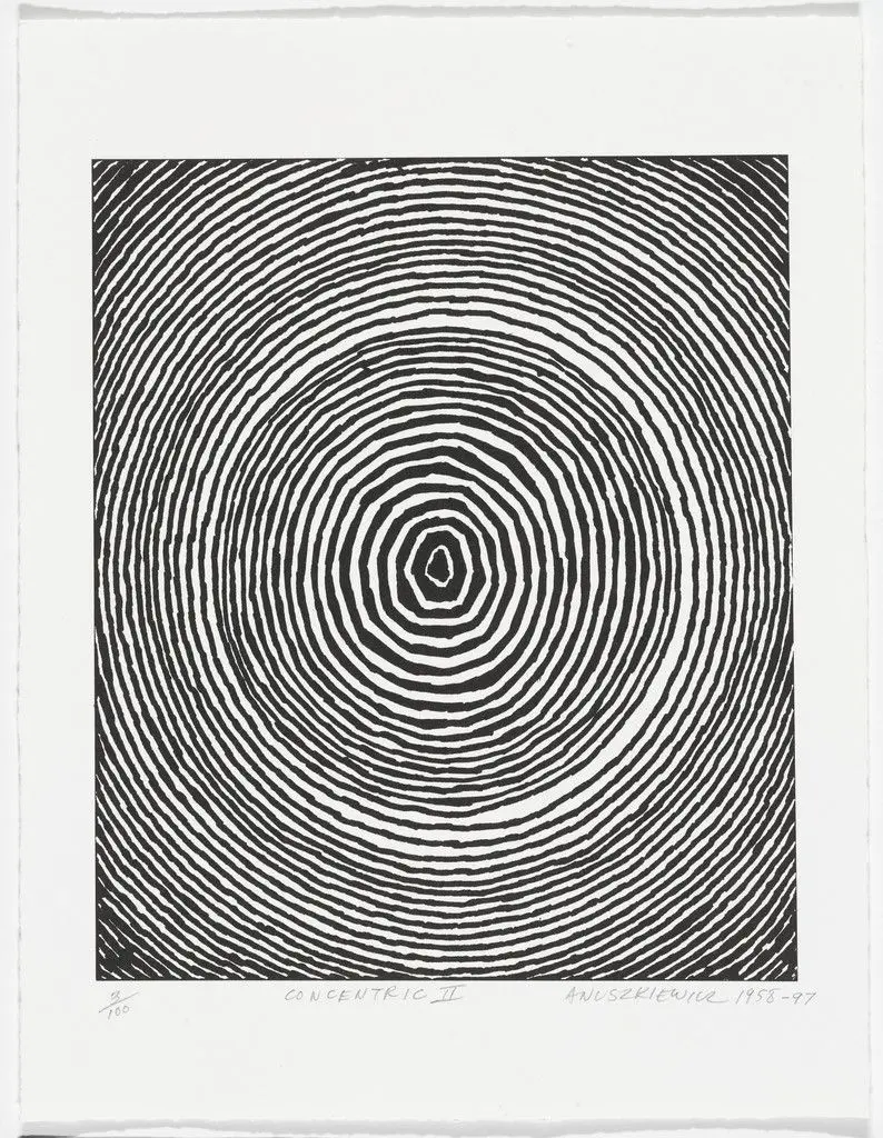 Concentric II from American Abstract Artists 60th Anniversary Print Portfolio by Richard Anuszkiewicz
