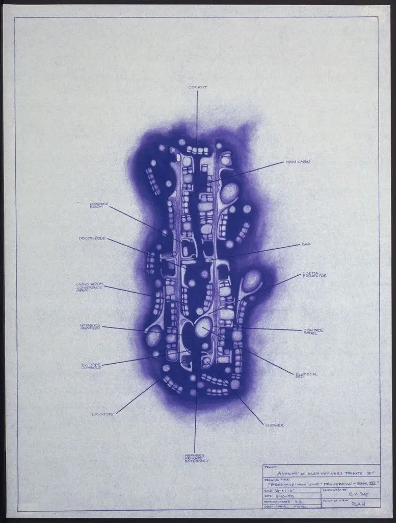 Three-Mile-High-Club Proliferation - Stage III from Anatomy of Hugh Hefner's Private Jet (1-5) by E. V. Day