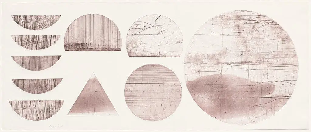 Scrap Metal Drypoint #2 by Michael Heizer