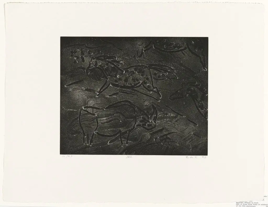 Torchlight Cave Drawing VII by Elaine de Kooning