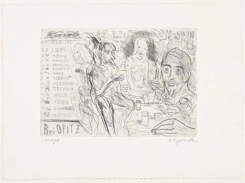 Concept (for Opitz) (Concept (bei Opitz)) by A.R. Penck (Ralf Winkler)