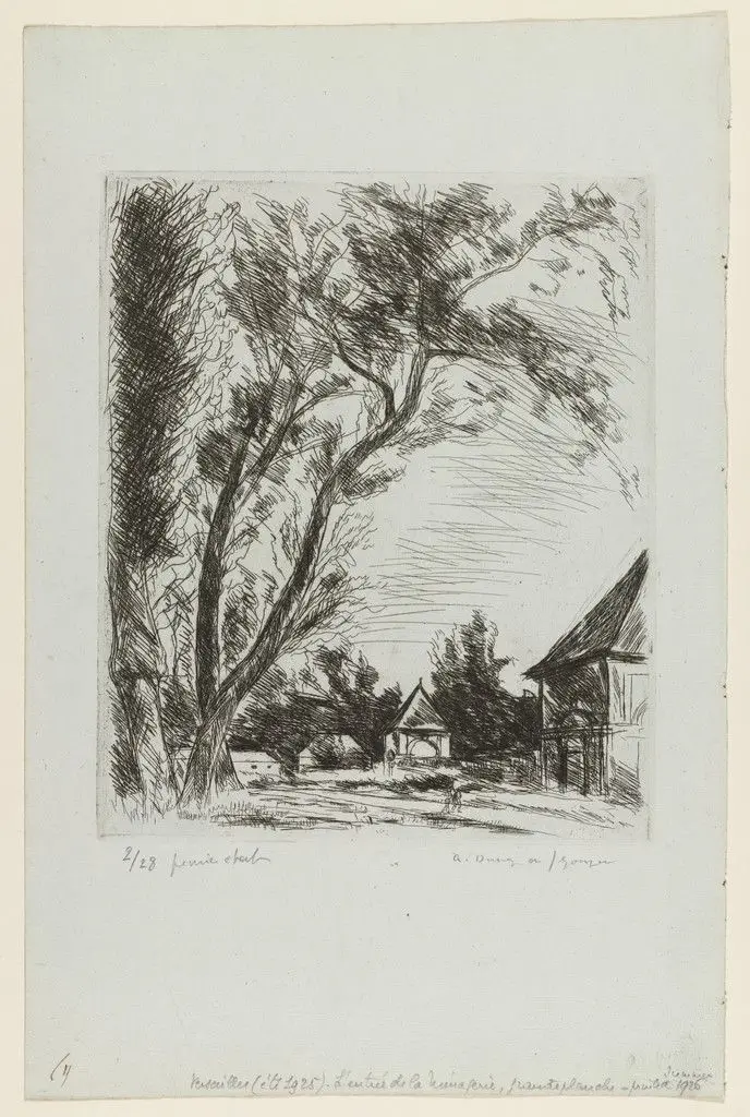 Entrance to the Menagerie, Versailles by André Dunoyer de Segonzac