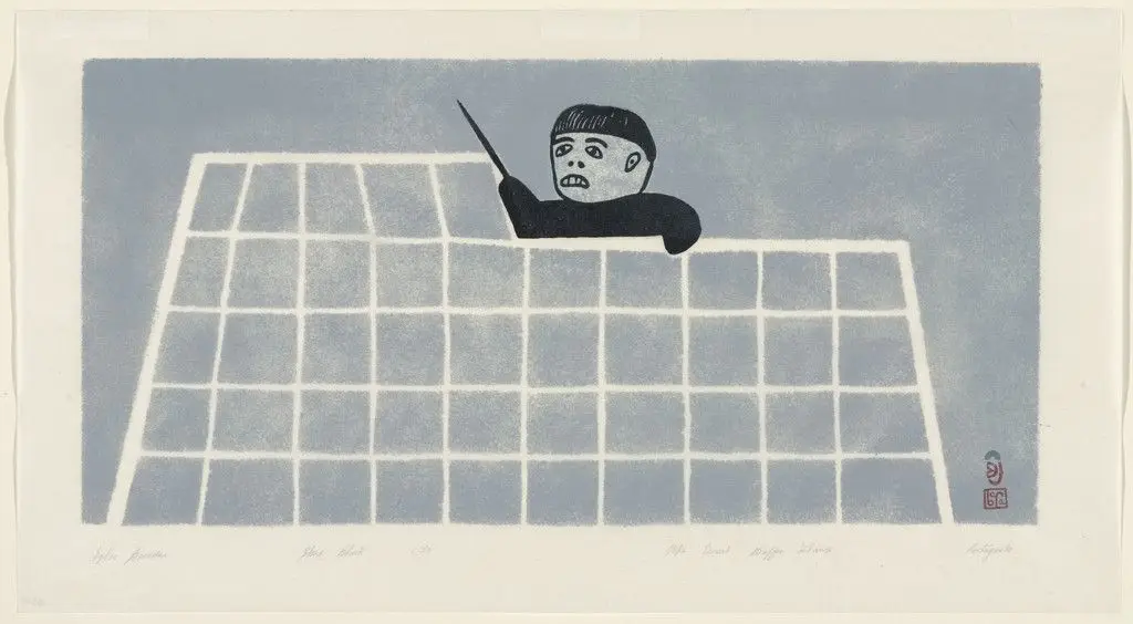 Igloo Builder by Josephie Pootoogook (ᔭᓴᐱ ᑭᑐᒍ)