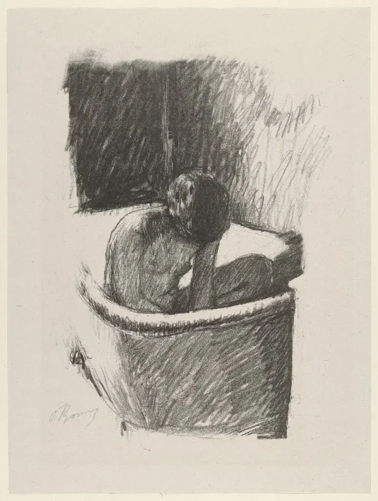 The Bath (Le Bain) from Essai dur l'histoire de la lithographie en France. Les Peintures lithographes de Manet à Matisse. Album de lithographies originales. by Pierre Bonnard