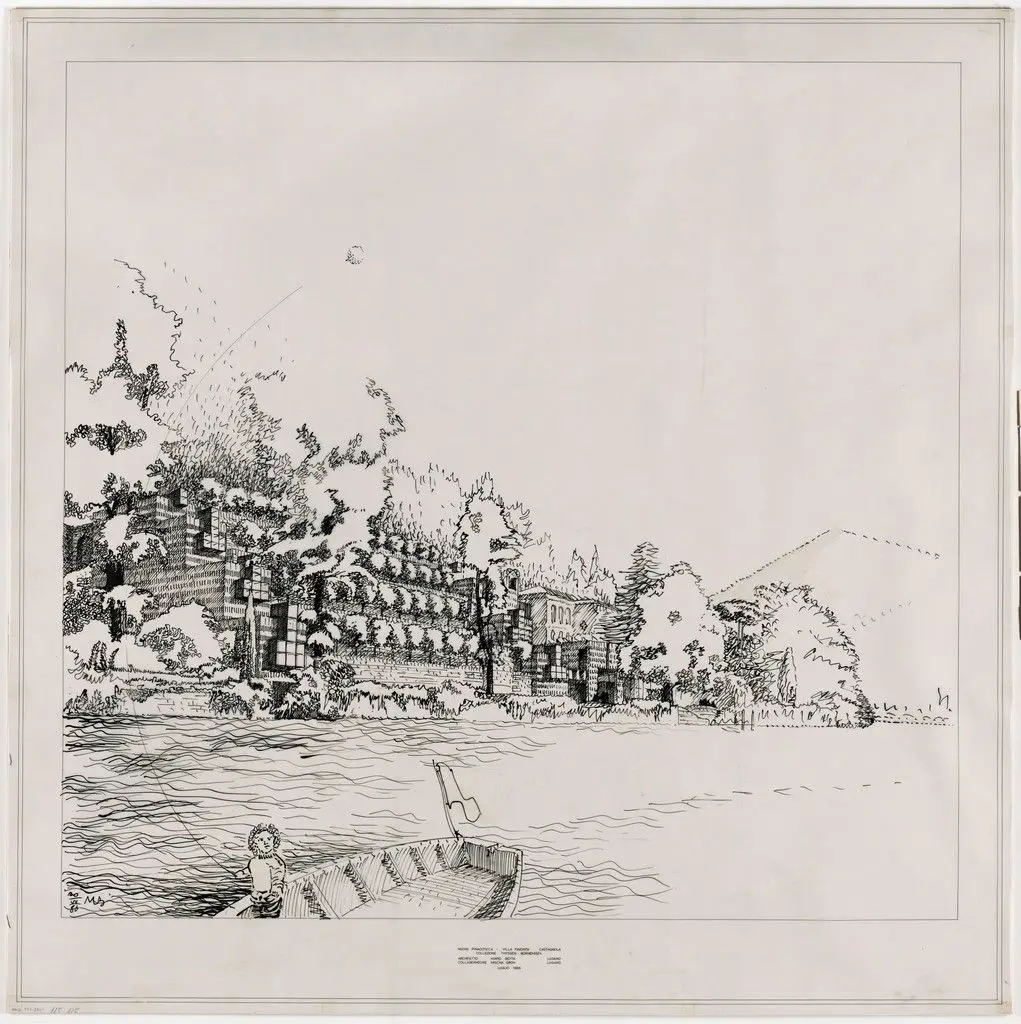 Thyssen-Bornemisza Gallery, Lugano, Switzerland, Perspective by Mario Botta