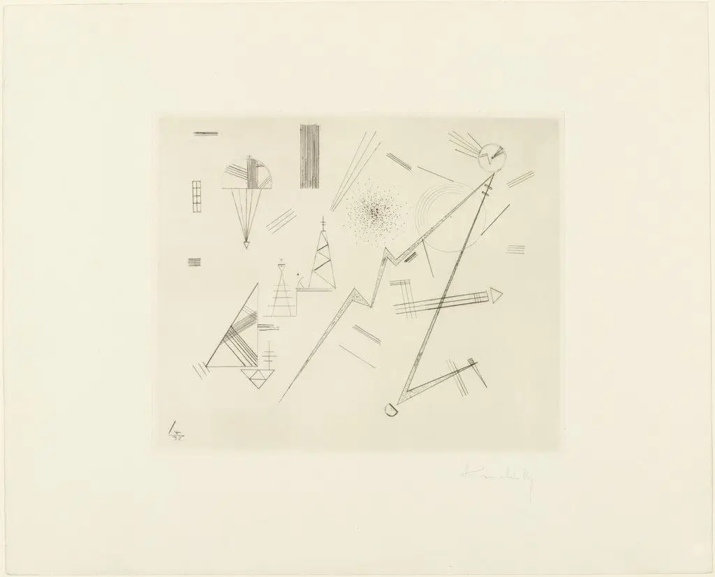 Etching for Circle of Friends of the Bauhaus (Radierung für den Kreis der Freunde des Bauhauses) by Vasily Kandinsky