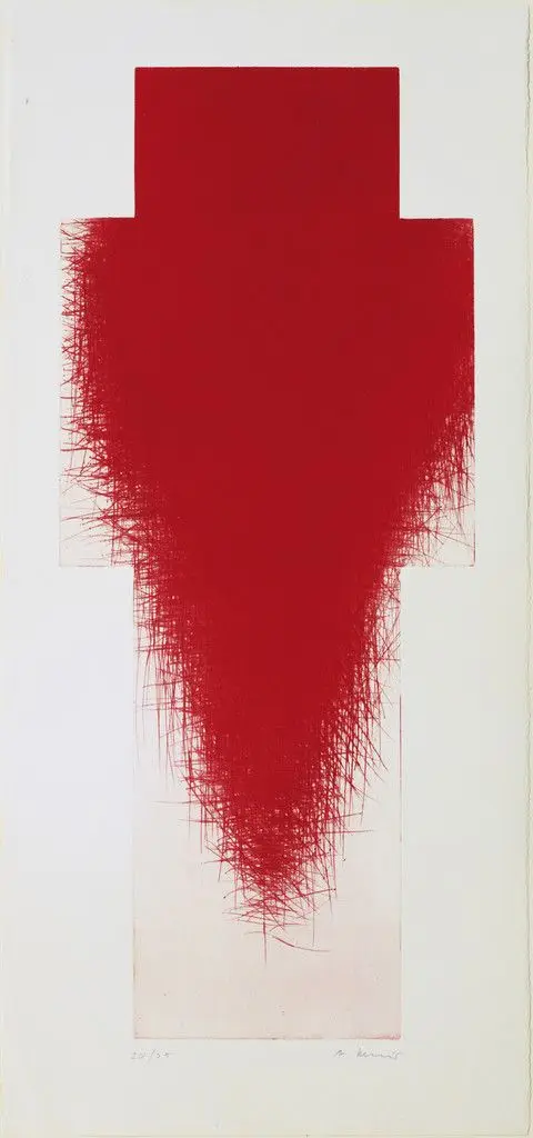 Red Cross (Rotes Kreuz) by Arnulf Rainer