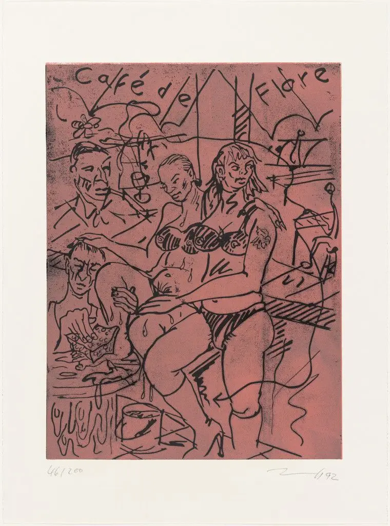 Café de Flore by Jörg Immendorff