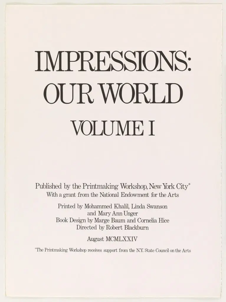 Impressions: Our World, Volume I by Various Artists, Emma Amos, Benny Andrews, Vivian Browne, Eldzier Cortor, Norman Lewis, Vincent Smith, John Wilson
