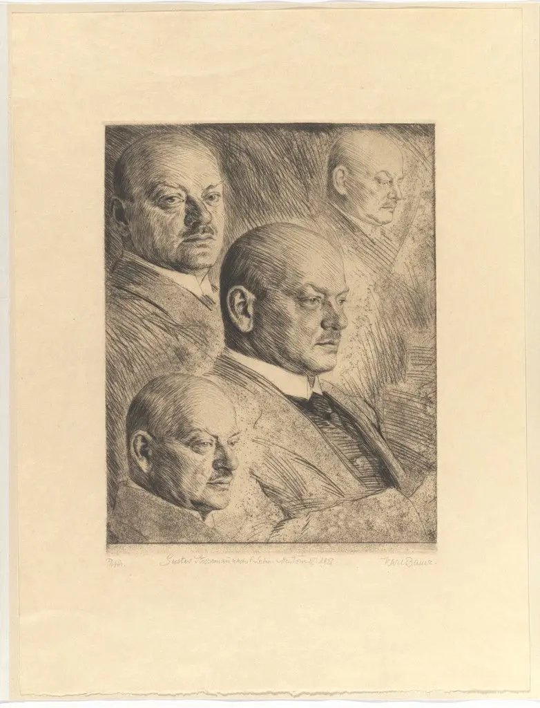 Portrait of Streseman From Life by Karl Bauer