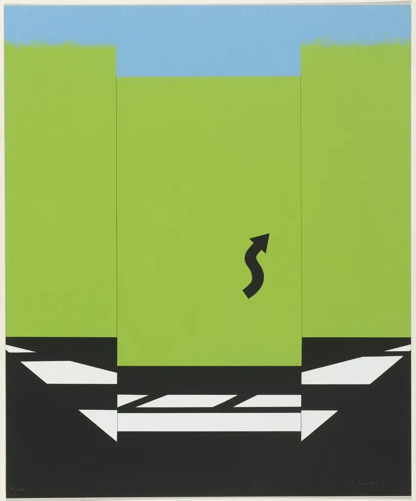Landscape I from 11 Pop Artists, Volume I by Allan D'Arcangelo