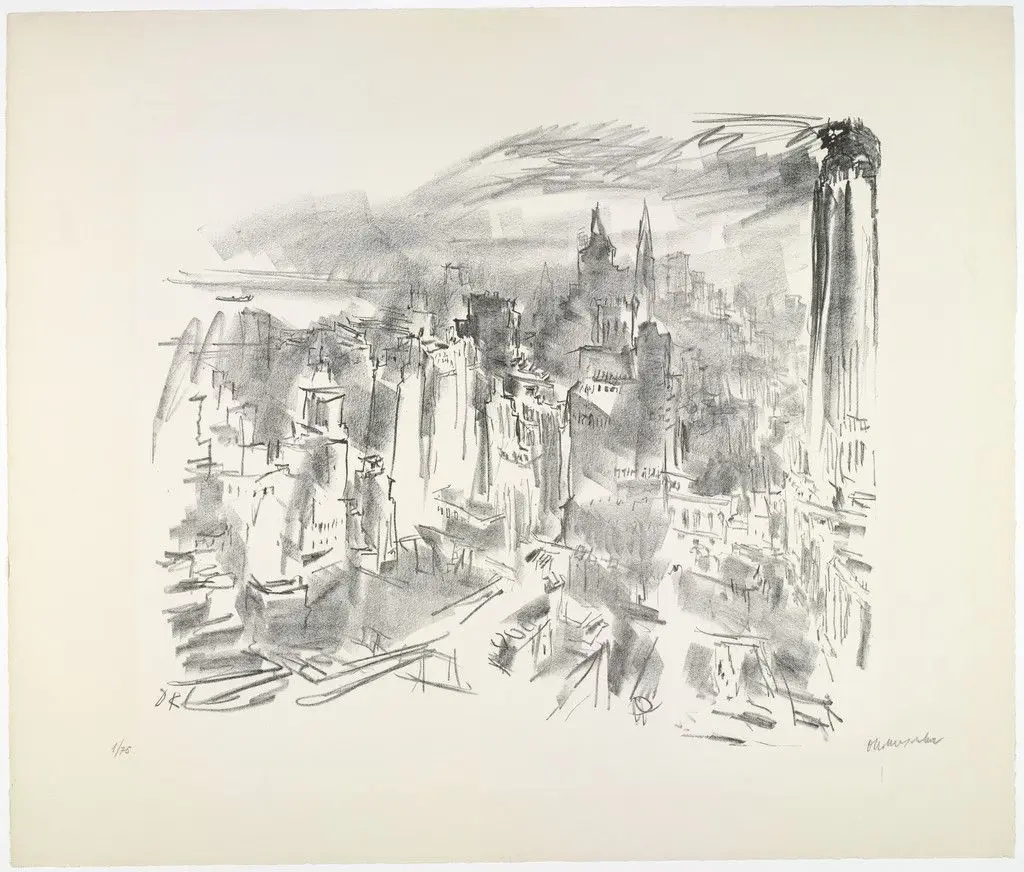 Manhattan I from the portfolio Manhattan by Oskar Kokoschka