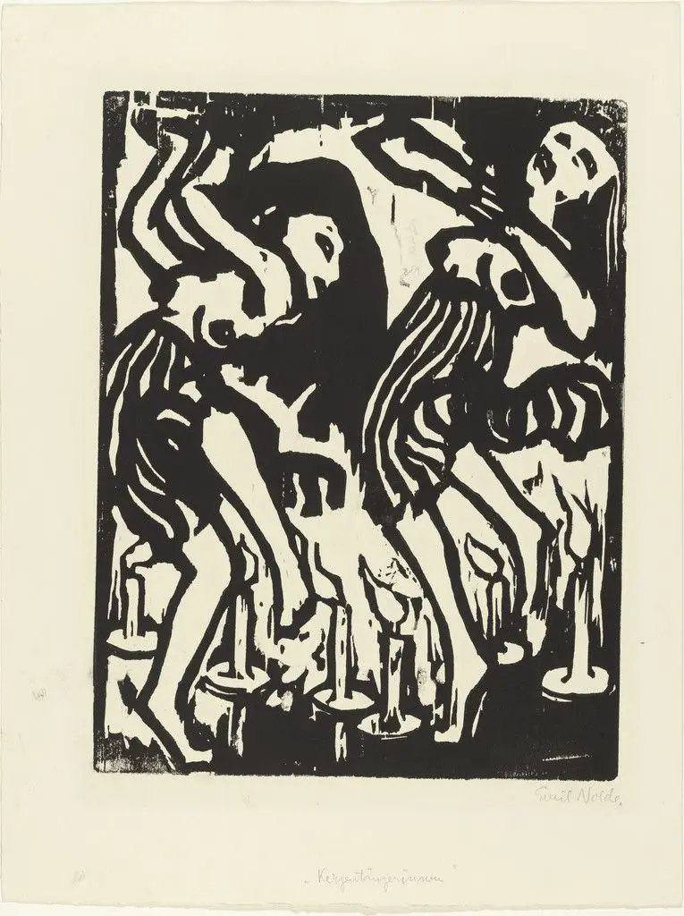 Candle Dancers (Kerzentänzerinnen) by Emil Nolde