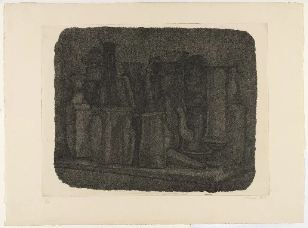 Grande Natura Morta Scura (Large Dark Still Life) by Giorgio Morandi