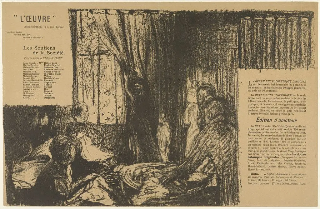 Program for The Pillars of Society by Édouard Vuillard