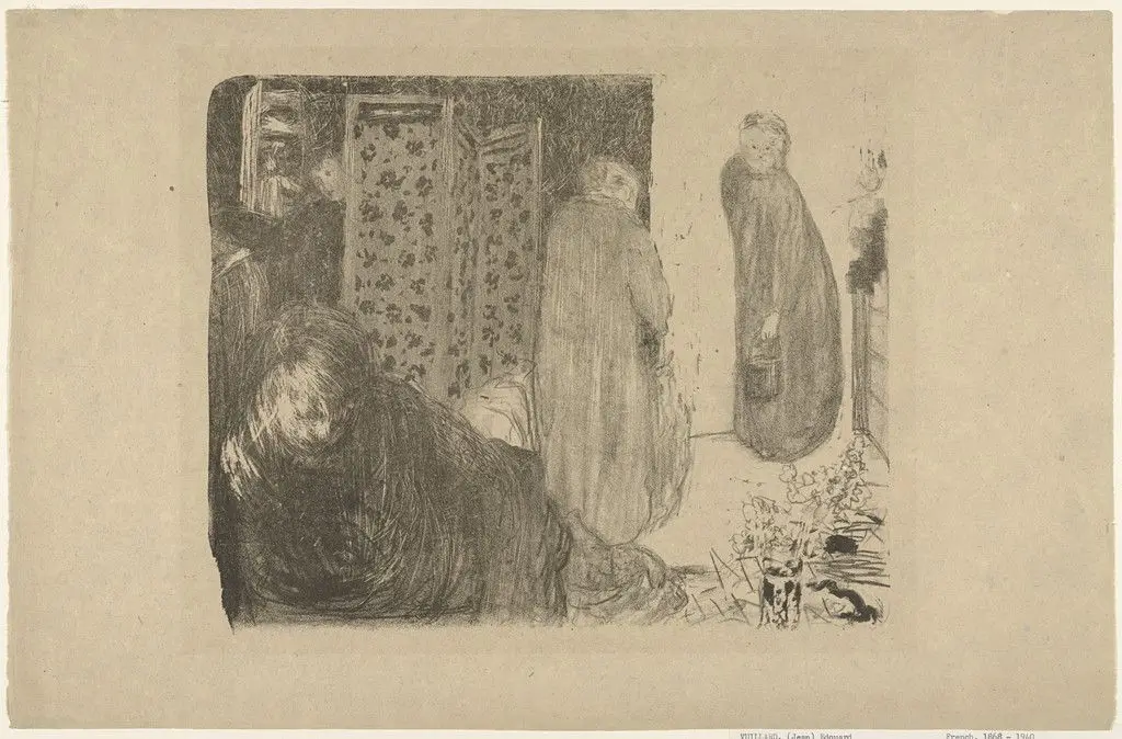 Interior with a Screen (L'Intérieur au paravent) by Édouard Vuillard