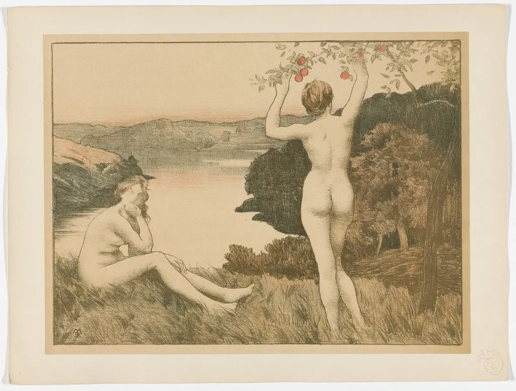 Autumn (Automne) from L'Estampe moderne, no. 1 by Émile-René Ménard