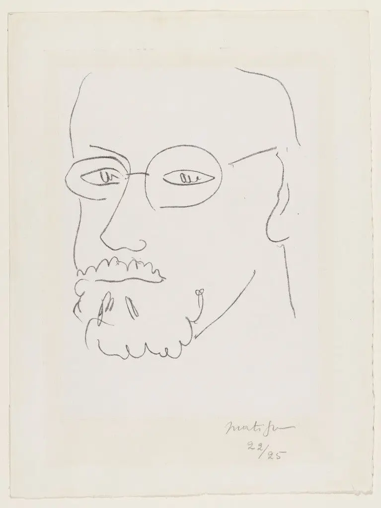 Self Portrait, Three-Quarter View (Autoportrait de trois-quarts) by Henri Matisse