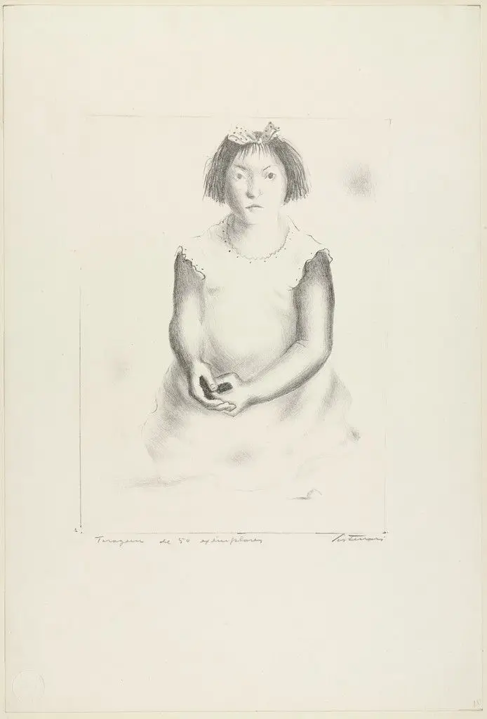 Kneeling Girl by Candido Portinari